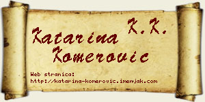 Katarina Komerović vizit kartica